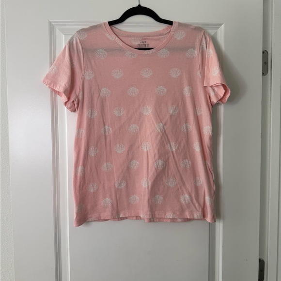 J. Crew Peach Tee with Shell Design - Picture 1 of 4